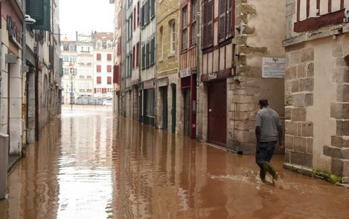 Flood hit France after heavy rain
