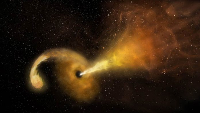 Black hole make a meal of a star decades ago