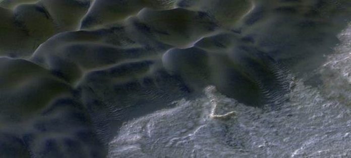 Scientists found Widespread megaripple activity on Martian north pole area