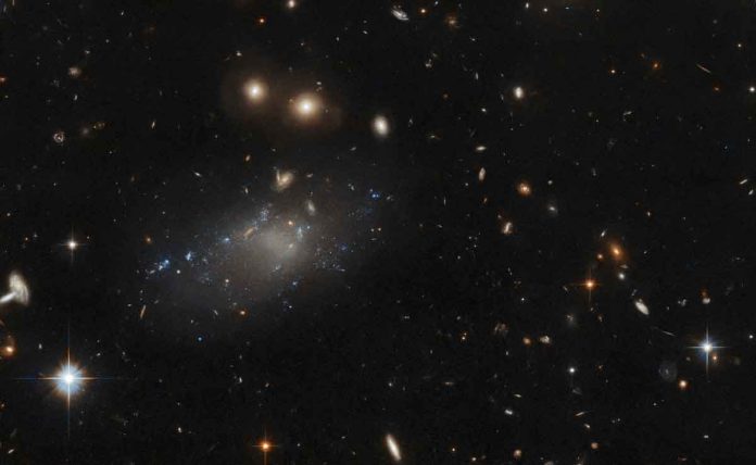 Hubble recently views a galactic oddity