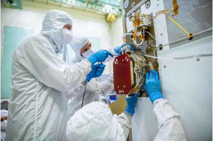 Aerosol instrument SPEXone mounted on NASA's climate satellite
