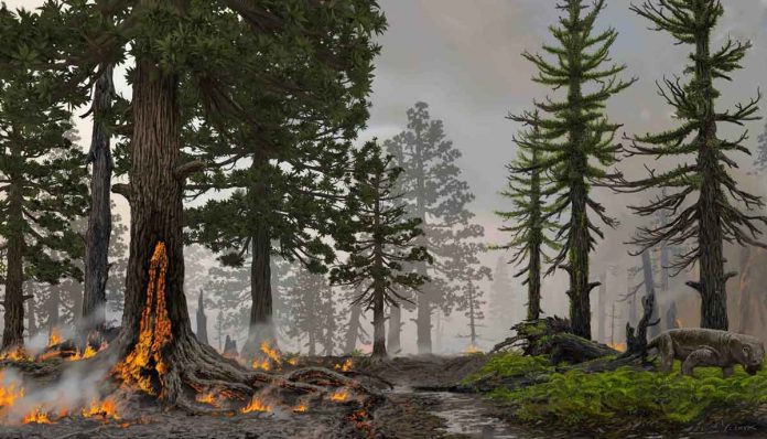 Wildfires may have sparked ecosystem collapse during Earth's worst mass extinction