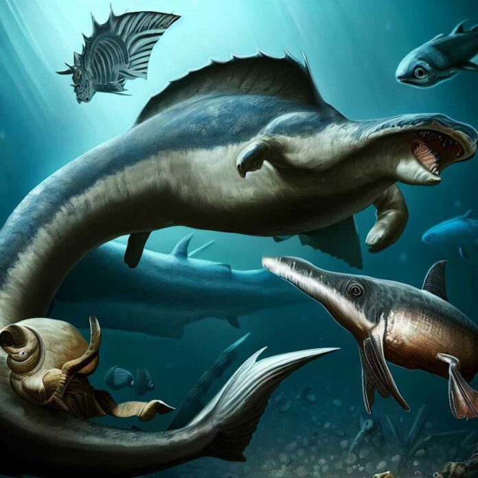 Artistic depiction of the mosasaur